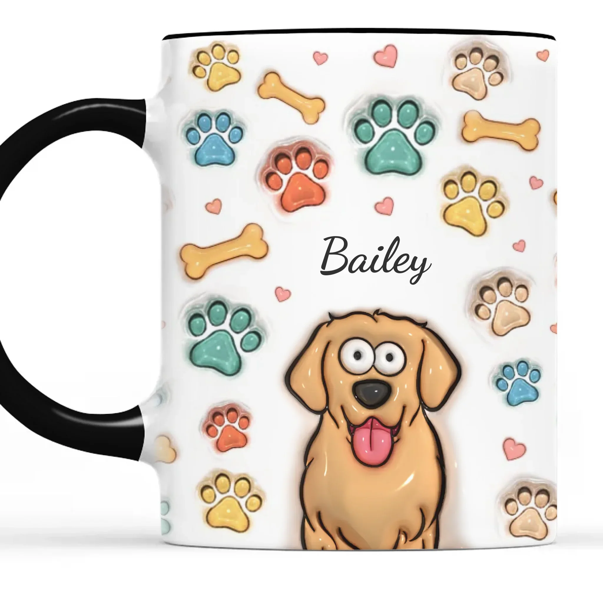 The Best Therapists Have Fur And Four Legs - Dog & Cat Personalized Custom 3D Inflated Effect Printed Mug - Gift For Pet Owners, Pet Lovers - Image 7