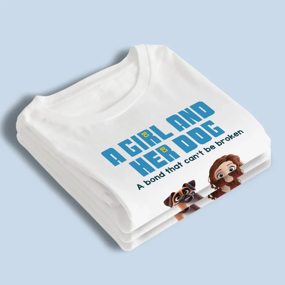 The Bond Between A Girl And Her Dogs Is Life’s Greatest Gift - Dog Personalized Custom Unisex T-shirt, Premium T-shirt, Hoodie - Gift For Pet Owners, Pet Lovers - Image 4