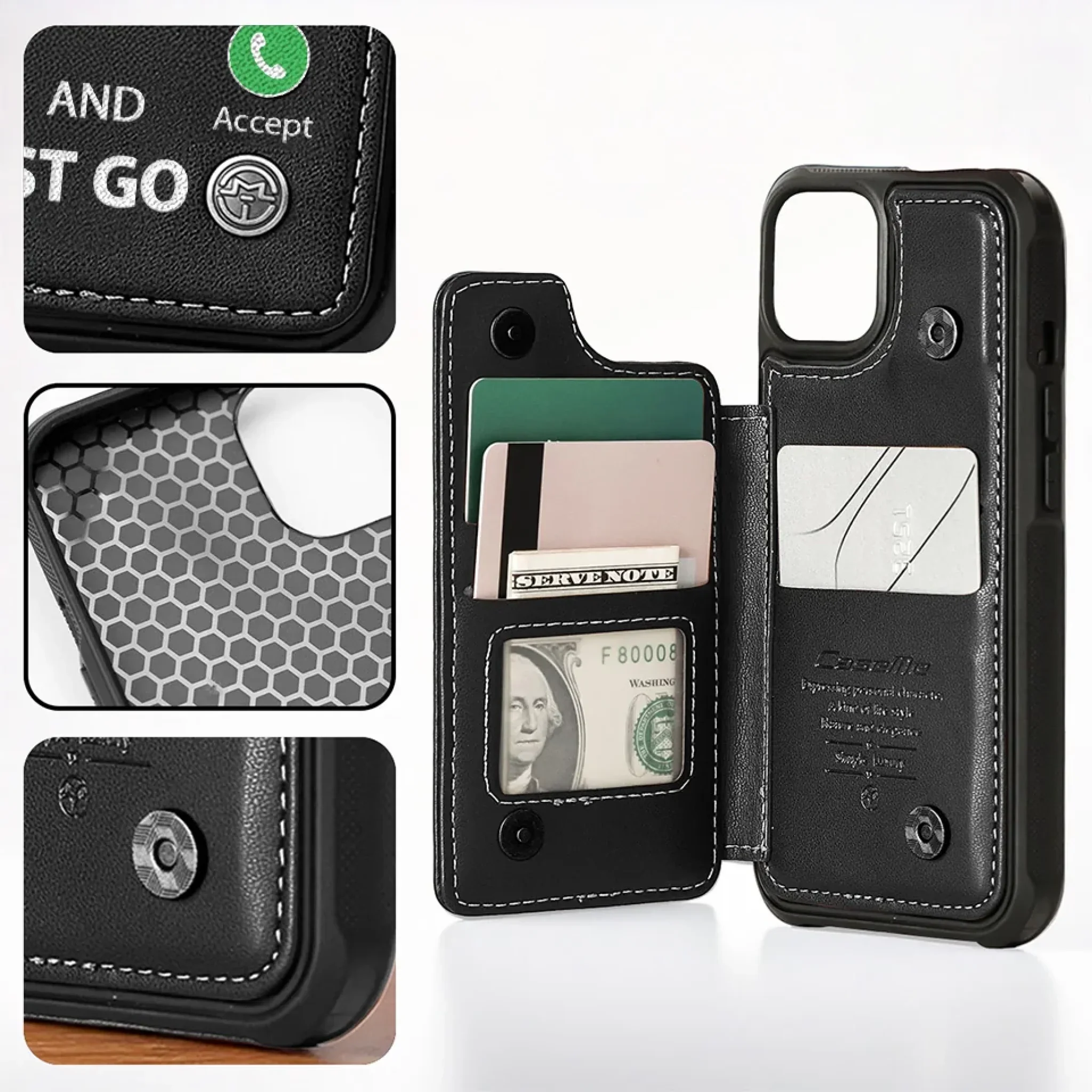 The Campsite Is Calling - Camping Personalized Custom Leather Flip Wallet Phone Case - Gift For Camping Lovers - Image 8