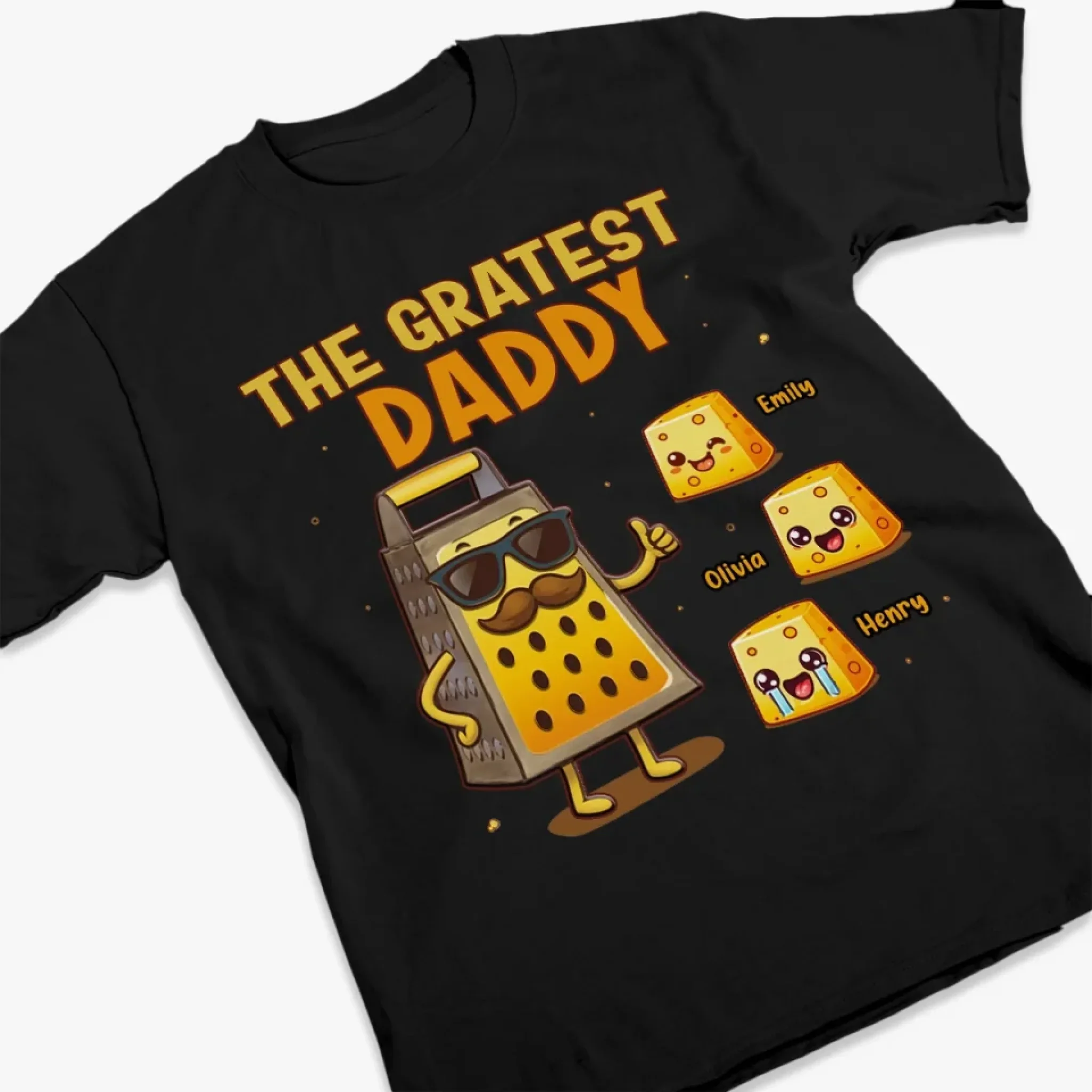 The Gratest Daddy - Family Personalized Custom Unisex T-shirt, Premium T-shirt, Hoodie - Father's Day, Gift For Dad, Grandpa - Image 3