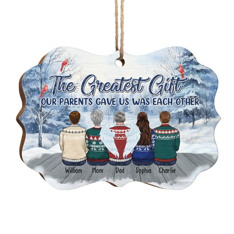The Greatest Blessing - Family Personalized Custom Ornament - Wood Benelux Shaped - Christmas Gift For Family Members - Image 2