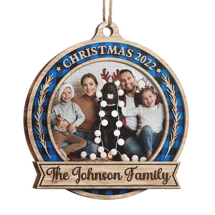 The Greatest Christmas Gift - Personalized Custom Round Shaped Wood Photo Christmas Ornament - Upload Image, Gift For Family, Christmas Gift - Image 2