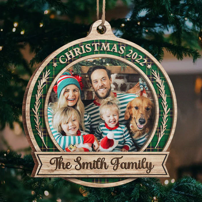 The Greatest Christmas Gift - Personalized Custom Round Shaped Wood Photo Christmas Ornament - Upload Image, Gift For Family, Christmas Gift - Image 4