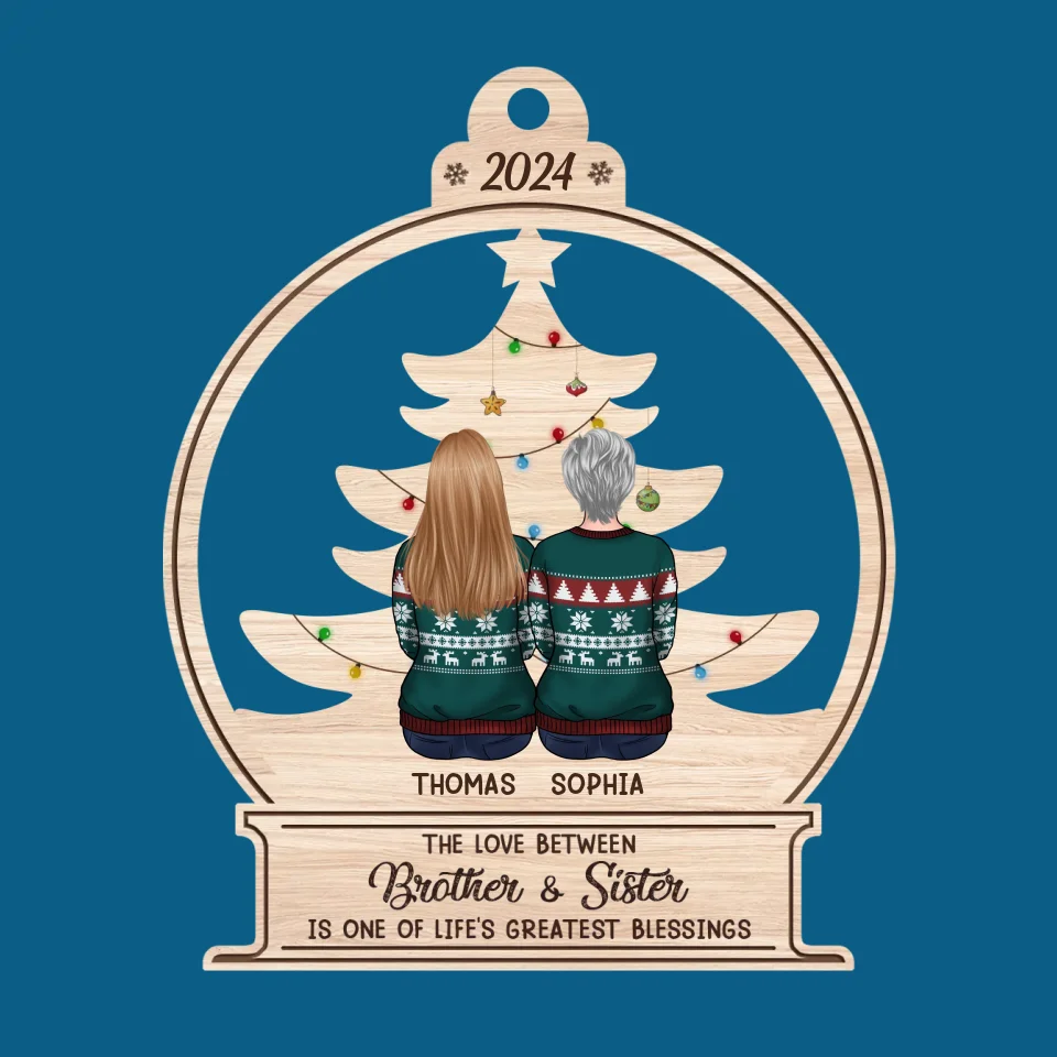 The Greatest Gift Our Parents Gave Us - Family Personalized Custom Ornament - Wood Custom Shaped - Christmas Gift For Family Members, Siblings, Brothers, Sisters - Image 2