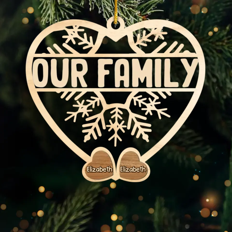 The Holidays Are A Time For Family - Family Personalized Custom Ornament - Acrylic Custom Shaped - Christmas Gift For Family Members - Image 2