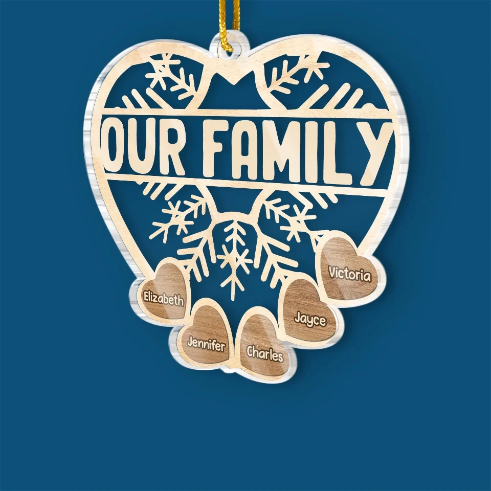 The Holidays Are A Time For Family - Family Personalized Custom Ornament - Acrylic Custom Shaped - Christmas Gift For Family Members - Image 3