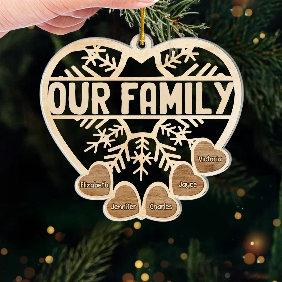 The Holidays Are A Time For Family - Family Personalized Custom Ornament - Acrylic Custom Shaped - Christmas Gift For Family Members - Image 4