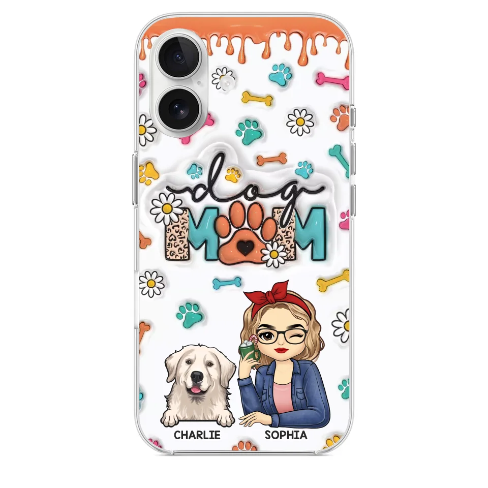 The Love Between A Dog And A Dog Mom Is Unbreakable - Dog Personalized Custom 3D Inflated Effect Printed Clear Phone Case - Gift For Pet Owners, Pet Lovers - Image 31
