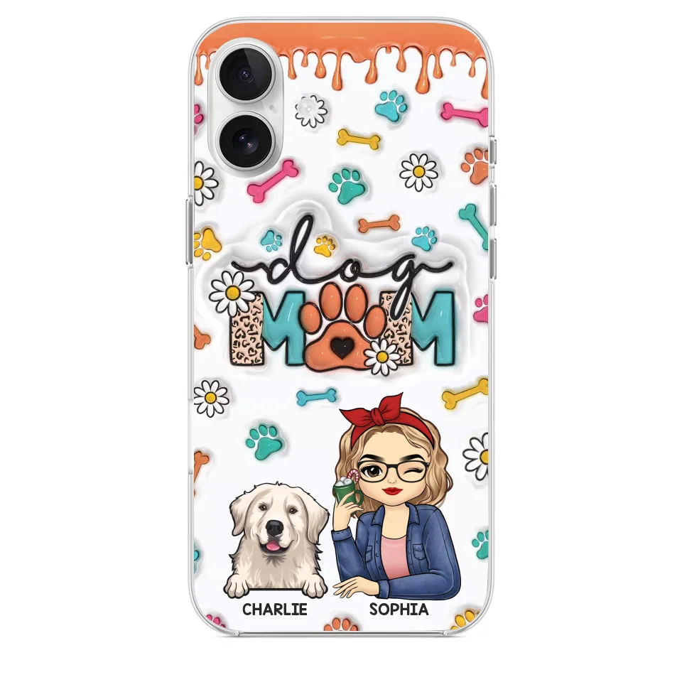 The Love Between A Dog And A Dog Mom Is Unbreakable - Dog Personalized Custom 3D Inflated Effect Printed Clear Phone Case - Gift For Pet Owners, Pet Lovers - Image 32