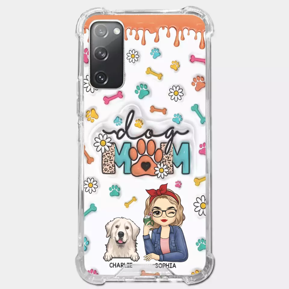 The Love Between A Dog And A Dog Mom Is Unbreakable - Dog Personalized Custom 3D Inflated Effect Printed Clear Phone Case - Gift For Pet Owners, Pet Lovers - Image 37