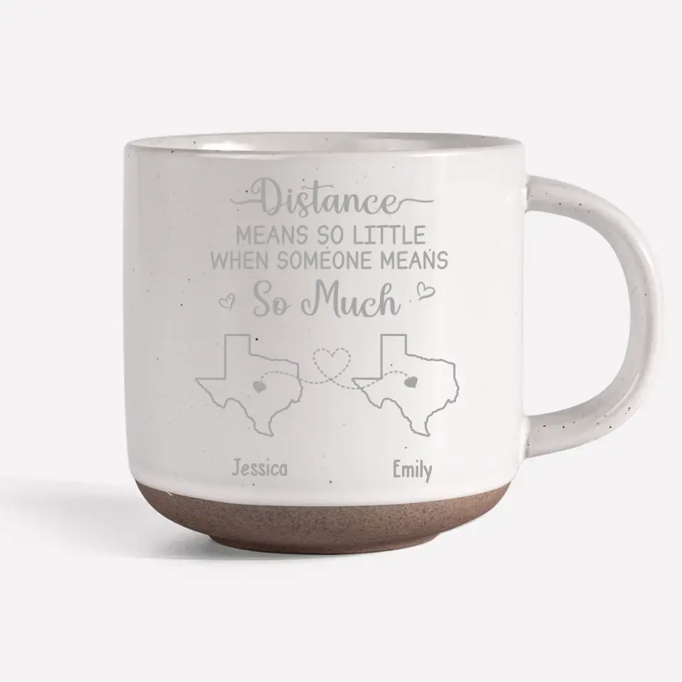 The Love Between Mother And Daughter Knows No Distance - Family Personalized Custom Pottery Mug - Gift For Mom, Daughter - Image 7