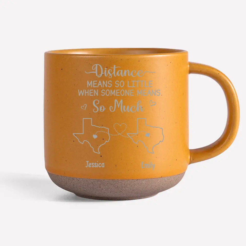 The Love Between Mother And Daughter Knows No Distance - Family Personalized Custom Pottery Mug - Gift For Mom, Daughter - Image 9