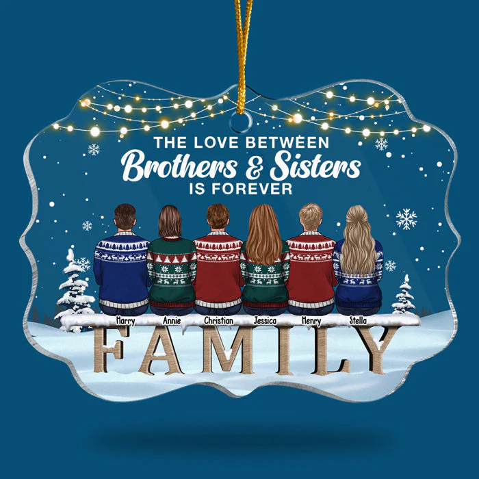 The Love Between Us Is Long-Lasting - Personalized Custom Benelux Shaped Acrylic Christmas Ornament - Gift For Family, Christmas Gift - Image 3