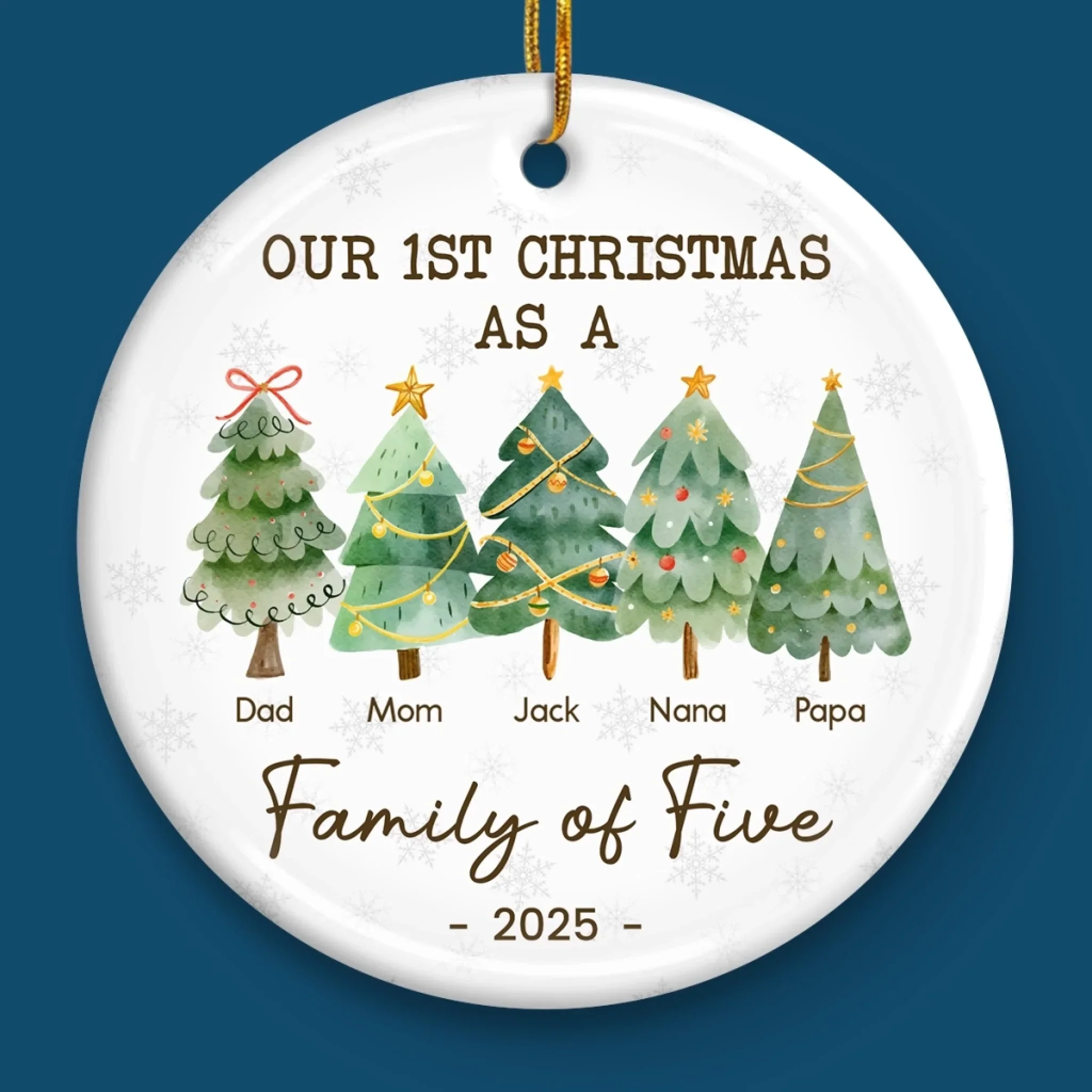 The Love In Our Family Tree Is Timeless - Family Personalized Custom Ornament - Ceramic Round Shaped - Christmas Gift For Family Members, First Christmas - Image 4