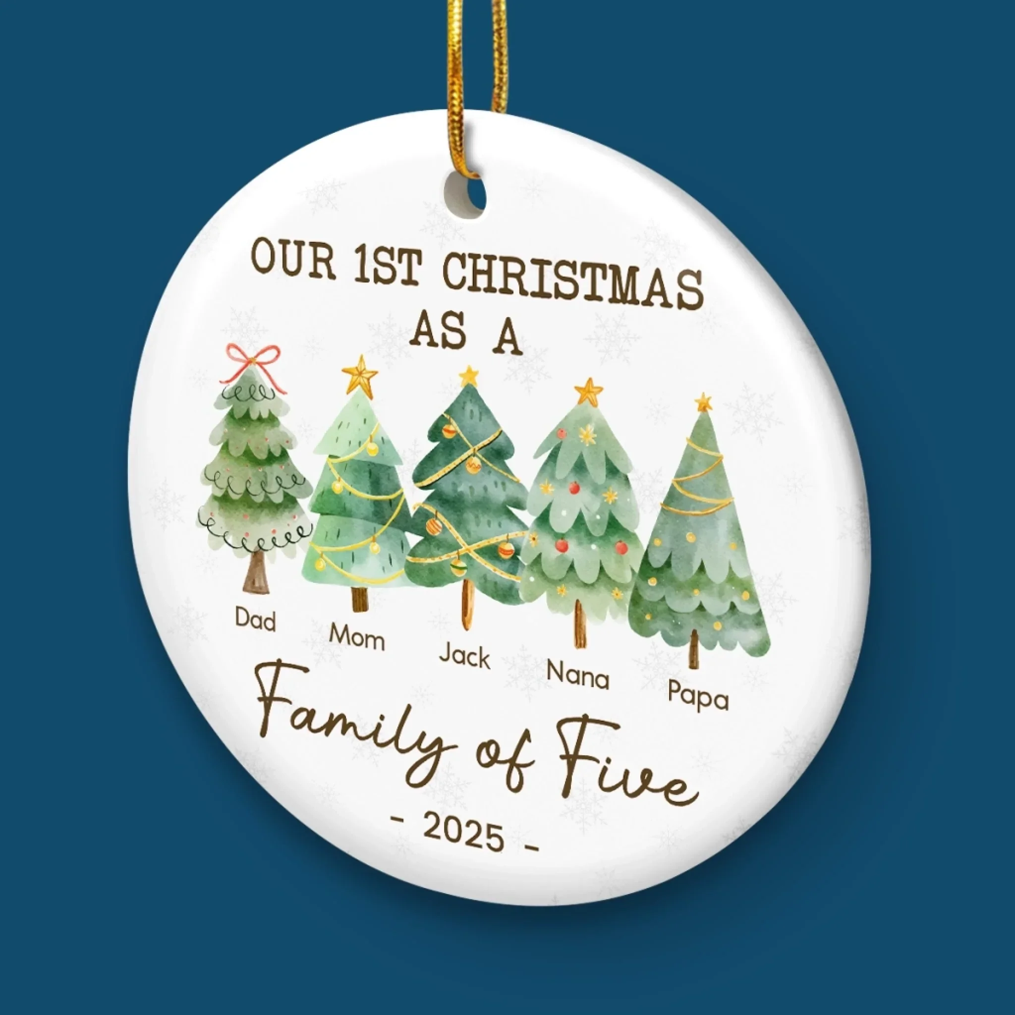 The Love In Our Family Tree Is Timeless - Family Personalized Custom Ornament - Ceramic Round Shaped - Christmas Gift For Family Members, First Christmas - Image 5