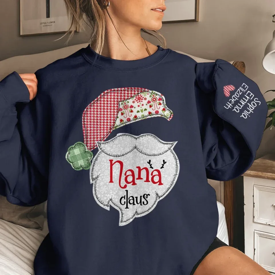 The Love Of A Mother Brightens Every Moment - Family Personalized Custom Unisex Sweatshirt With Design On Sleeve - Christmas Gift For Mom, Grandma - Image 5