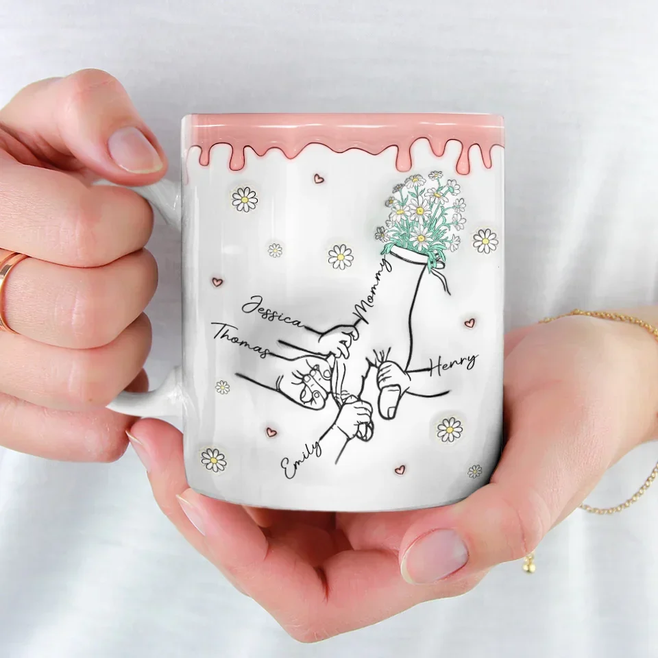 The Love Of A Mother Is Endless, The Wisdom Of A Grandmother Is Timeless - Family Personalized Custom 3D Inflated Effect Printed Mug - Gift For Mom, Grandma - Image 4