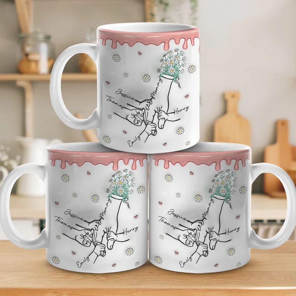 The Love Of A Mother Is Endless, The Wisdom Of A Grandmother Is Timeless - Family Personalized Custom 3D Inflated Effect Printed Mug - Gift For Mom, Grandma - Image 5