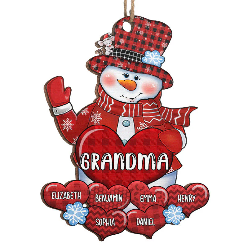 The Most Beautiful Time Of The Year - Family Personalized Custom Ornament - Wood Custom Shaped - Christmas Gift For Grandma - Image 2