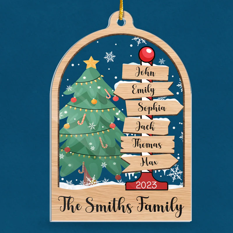 The Most Wonderful Time Of The Year - Family Personalized Custom Ornament - Acrylic Custom Shaped - Christmas Gift For Family Members - Image 3