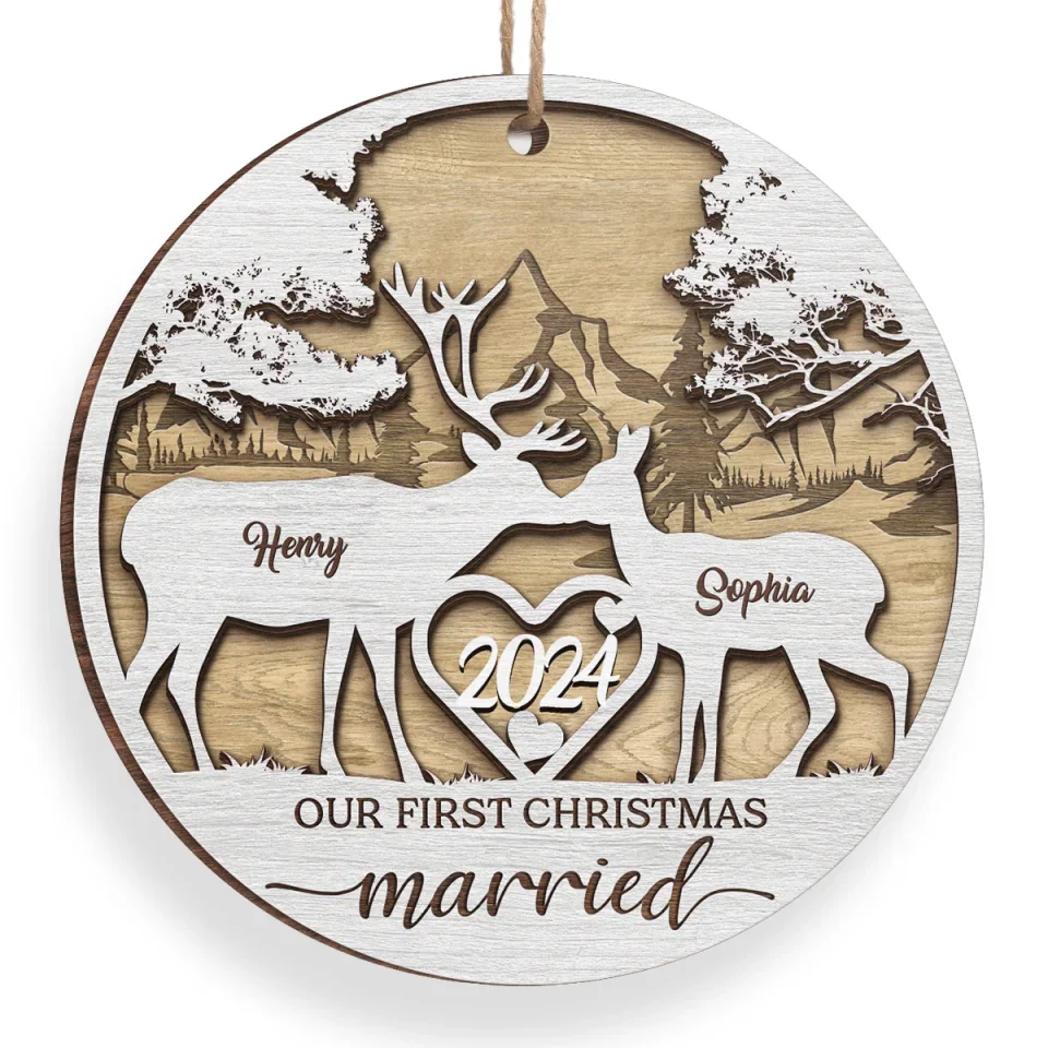The Only Gift I Want This Year Is Your Presence - Couple Personalized Custom Ornament - Wood Custom Shaped - Christmas Gift For Husband Wife, Anniversary, First Christmas - Image 3