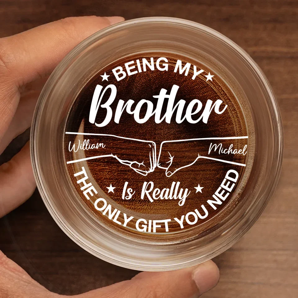 The Only Gift You Need - Family Personalized Custom Whiskey Glass - Gift For Family Members - Image 2