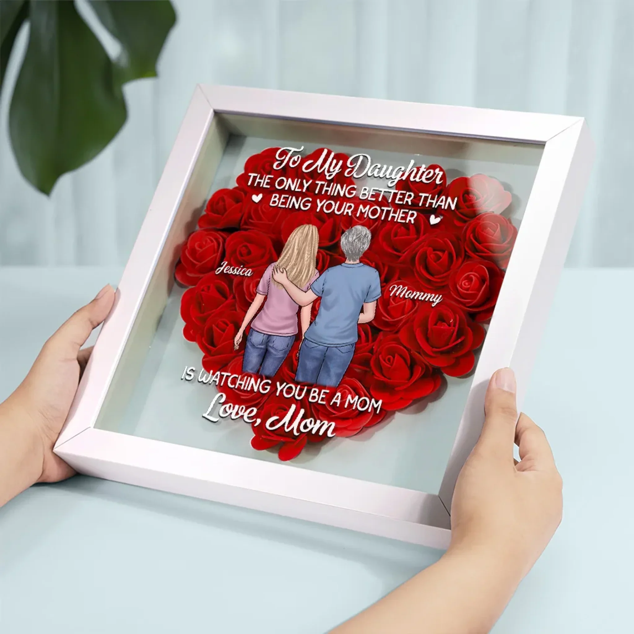 The Only Thing Better Than Being Your Mother - Family Personalized Custom Flower Shadow Box - Mother's Day, Gift For Daughter - Image 3