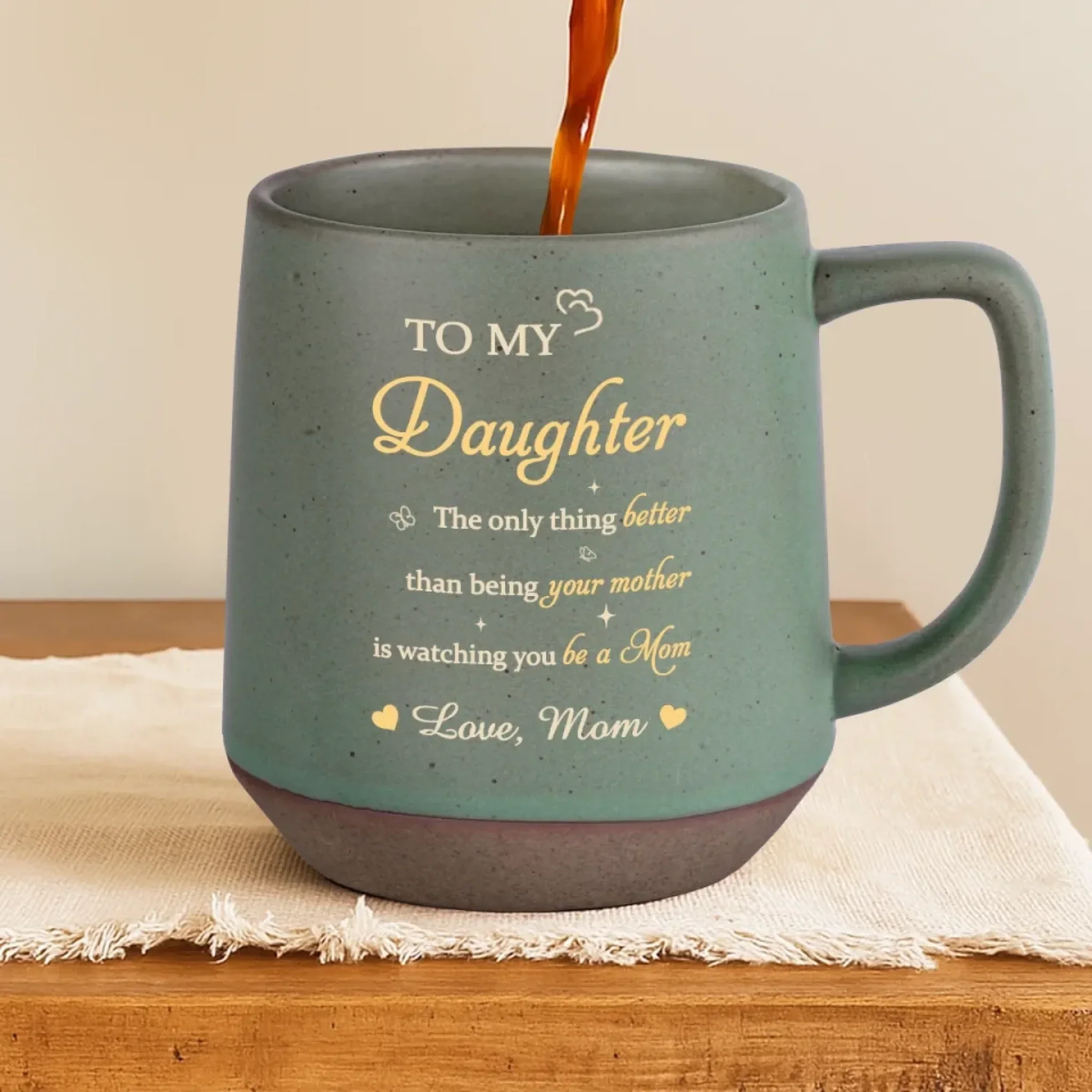 The Only Thing Better Than Being Your Mother - Family Personalized Custom Printed Stoneware 12oz Mug - Mother's Day, Gift For Daughter - Image 4