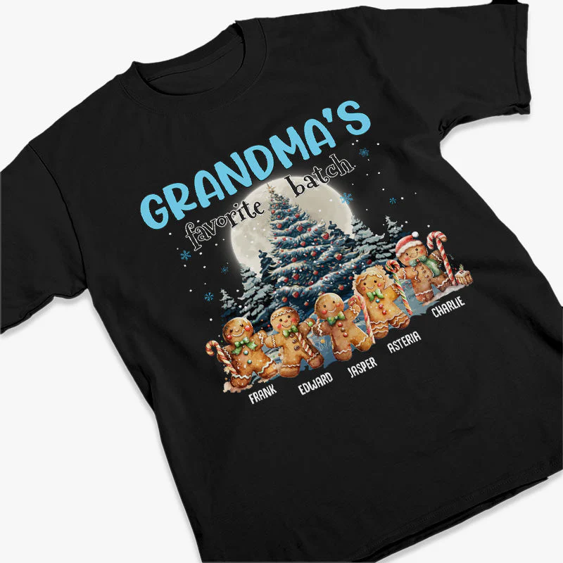 The Perfect Gingerbread Batch - Family Personalized Custom Unisex T-shirt, Hoodie, Sweatshirt - Christmas Gift For Grandma - Image 2
