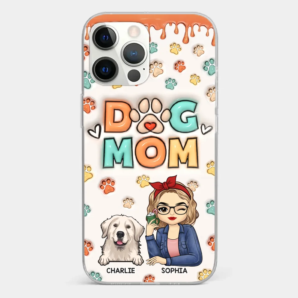 The Road To My Heart Is Filled With Paw Prints - Dog & Cat Personalized Custom 3D Inflated Effect Printed Clear Phone Case - Gift For Pet Owners, Pet Lovers - Image 12