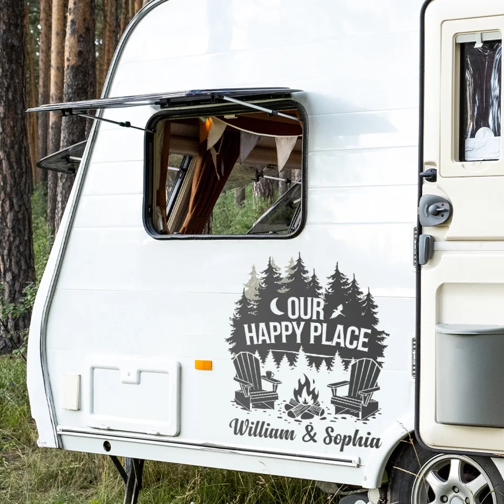 The Simplest Moments Become The Most Magical - Camping Personalized Custom RV Decal - Gift For Yourself, Best Friends, Siblings, Family Members, Camping Lovers - Image 3