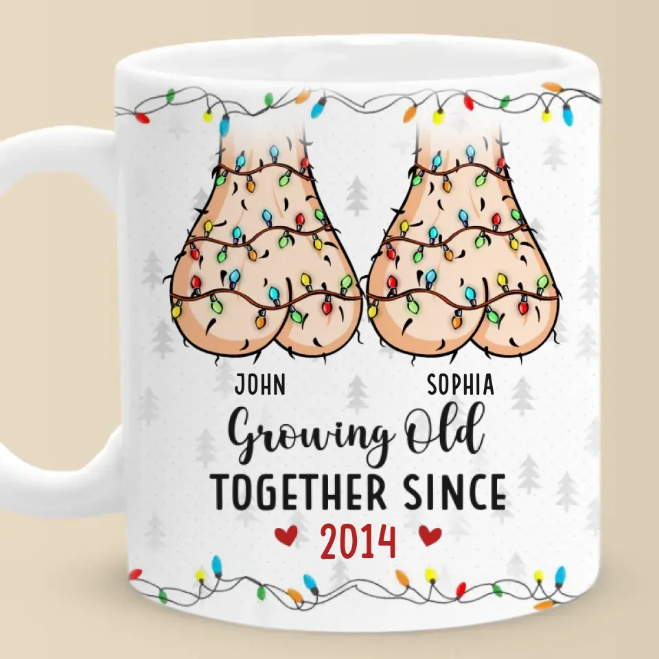 The True Joy Of Life Lies In Growing Old With The One You Love - Couple Personalized Custom Accent Mug - Christmas Gift For Husband Wife, Anniversary - Image 5