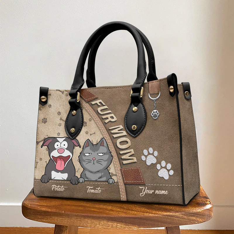 The World's Cutest Dogs - Dog & Cat Personalized Custom Leather Handbag - Gift For Pet Owners, Pet Lovers - Image 2