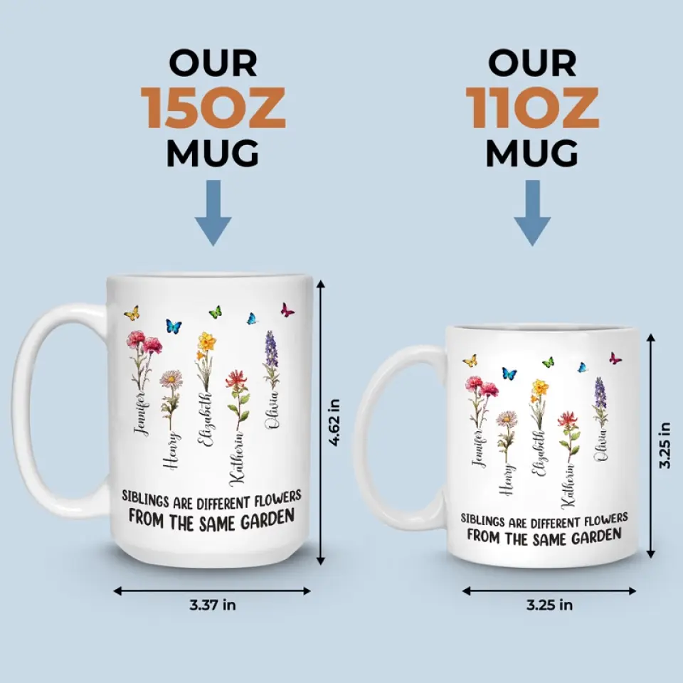 There's No Better Friend Than A Sister - Sister Personalized Custom Mug - Gift For Sisters, Siblings - Image 5