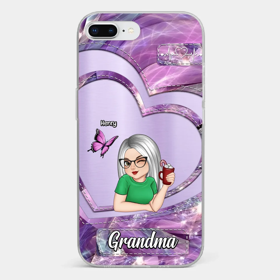 There's No Place Like Home Except Grandma's - Family Personalized Custom Clear Phone Case - Gift For Grandma - Image 5