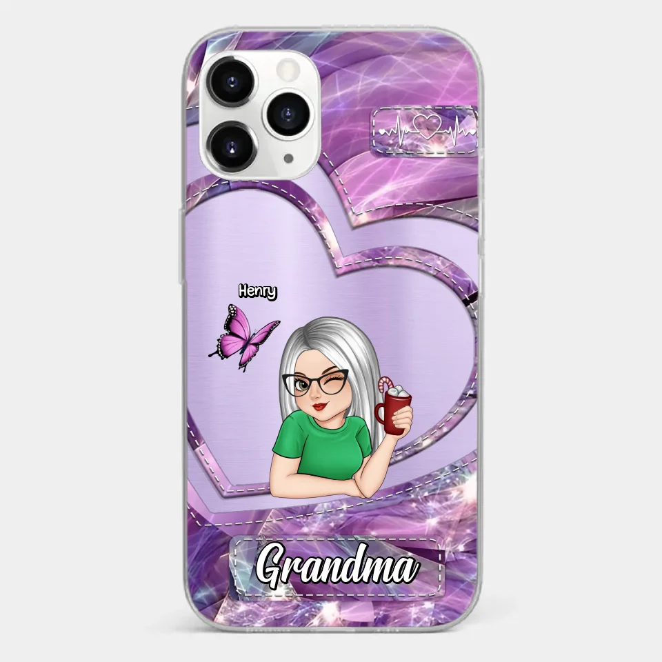 There's No Place Like Home Except Grandma's - Family Personalized Custom Clear Phone Case - Gift For Grandma - Image 8
