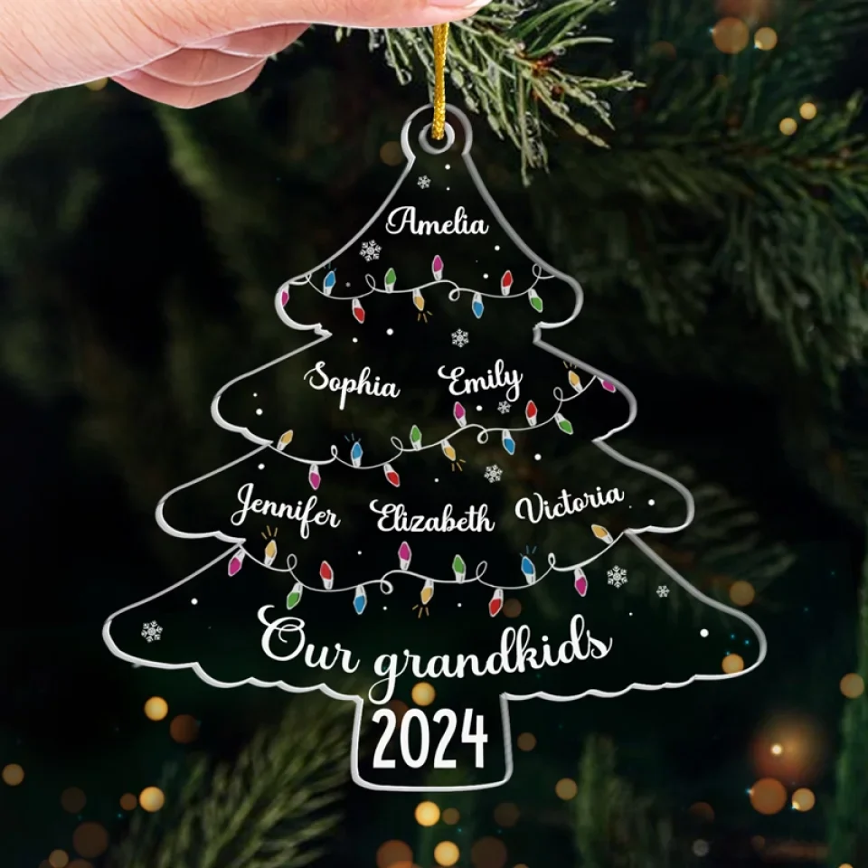 There's No Place Like Home For The Holidays - Family Personalized Custom Ornament - Acrylic Custom Shaped - Christmas Gift For For Grandma, Grandpa, Grandkids - Image 4