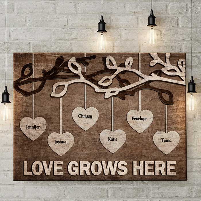 These Are My Beloved Kids - Personalized Horizontal Canvas - Gift For Grandparents - Image 2
