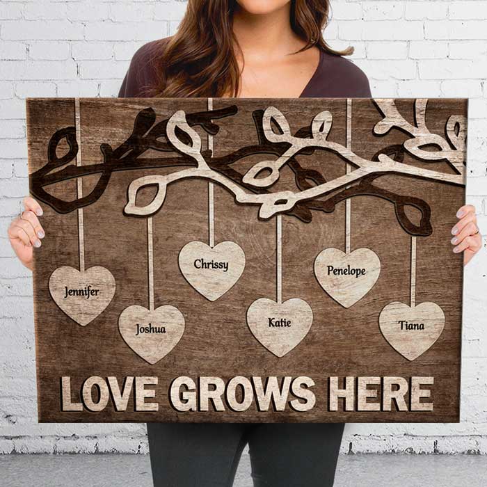 These Are My Beloved Kids - Personalized Horizontal Canvas - Gift For Grandparents - Image 3