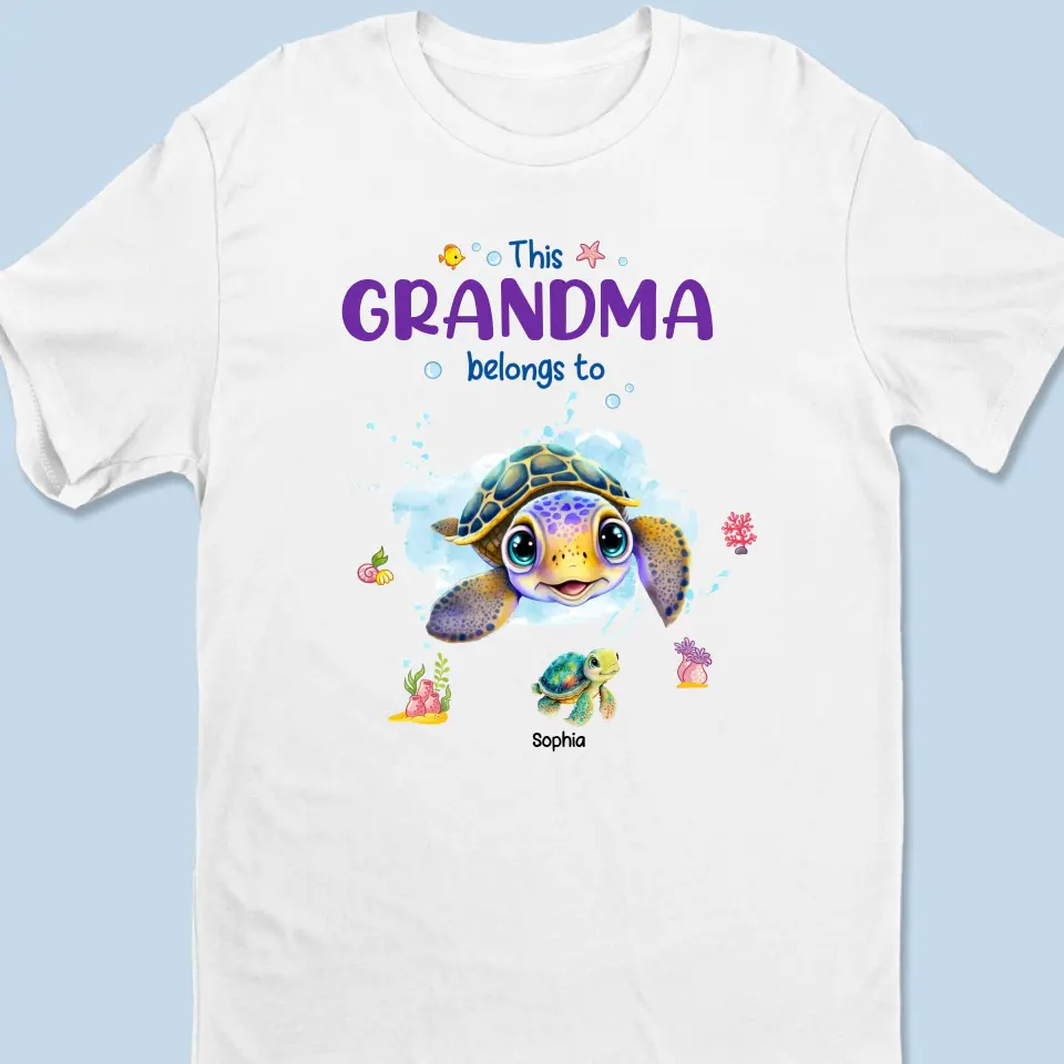 This Grandma Belongs To Us - Family Personalized Custom Unisex T-shirt, Hoodie, Sweatshirt - Mother's Day, Birthday Gift For Grandma, Mom - Image 2