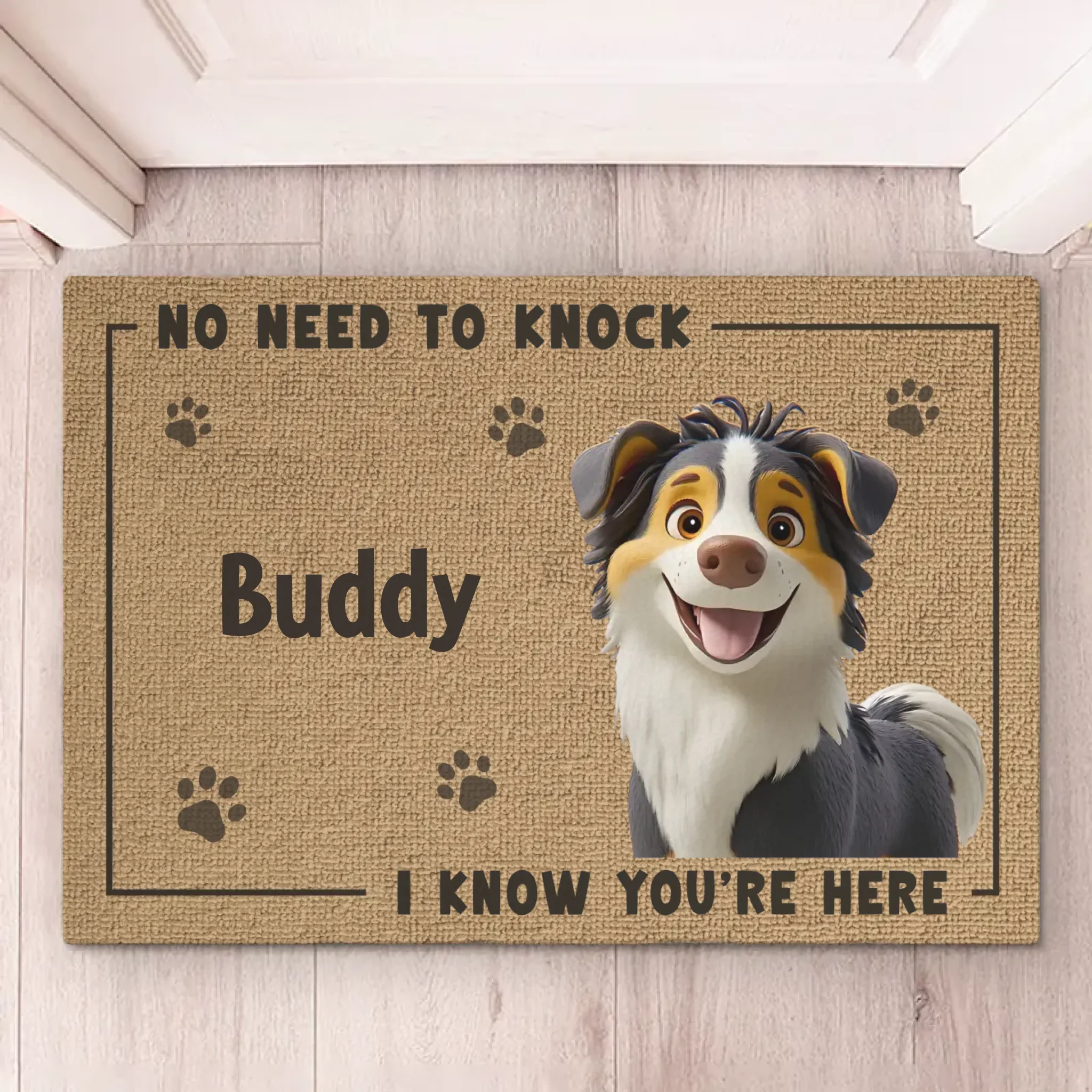 This House Runs On Love And Dog Hair - Dog Personalized Custom Home Decor Decorative Mat - House Warming Gift For Pet Owners, Pet Lovers - Image 2