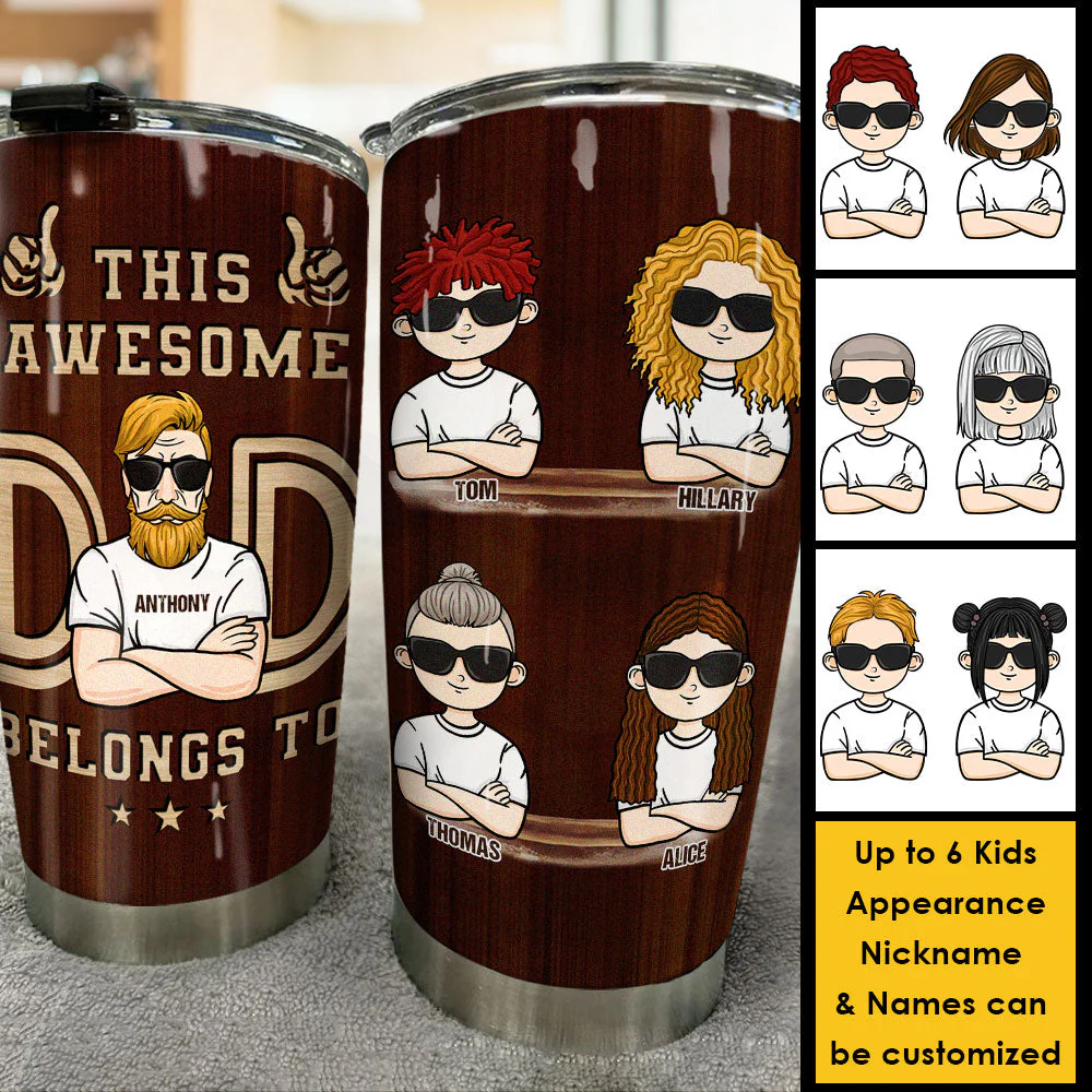 This Is Our Awesome Dad - Personalized Tumbler - Gift For Dad - Image 3