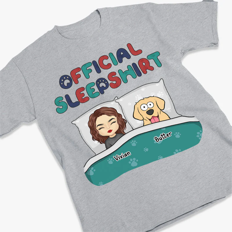 This Is Our Official Sleepshirt - Dog & Cat Personalized Custom Unisex T-shirt, Hoodie, Sweatshirt - Gift For Pet Owners, Pet Lovers - Image 2