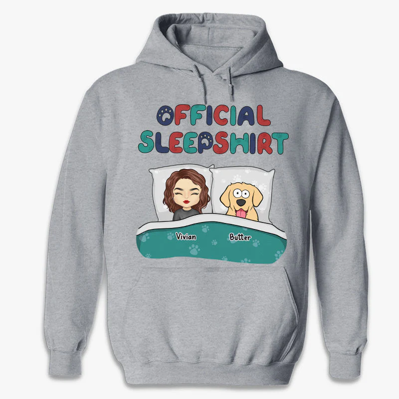 This Is Our Official Sleepshirt - Dog & Cat Personalized Custom Unisex T-shirt, Hoodie, Sweatshirt - Gift For Pet Owners, Pet Lovers - Image 5