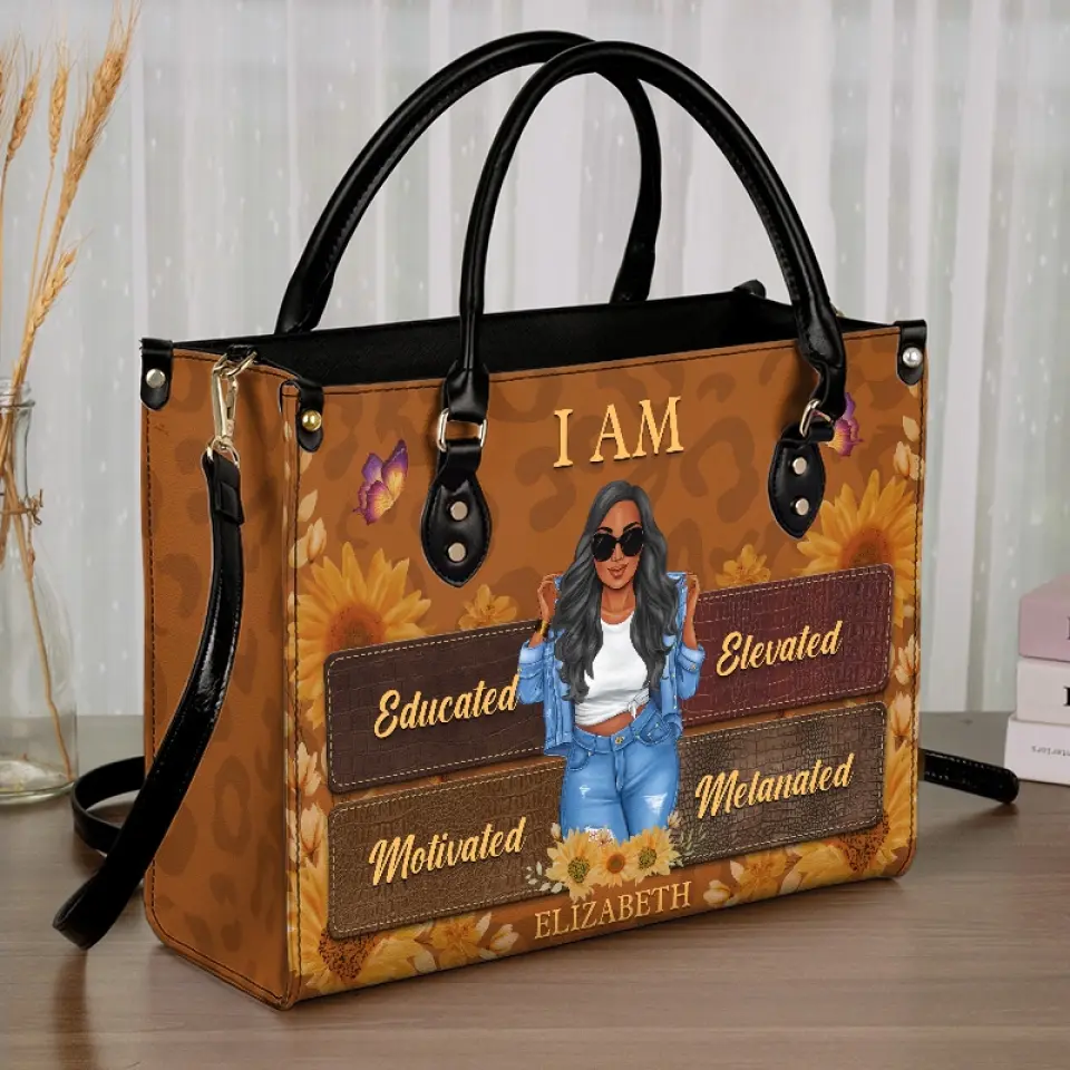 This Is Who I Am - Bestie Personalized Custom Leather Handbag - Gift For Best Friends, BFF, Sisters - Image 3