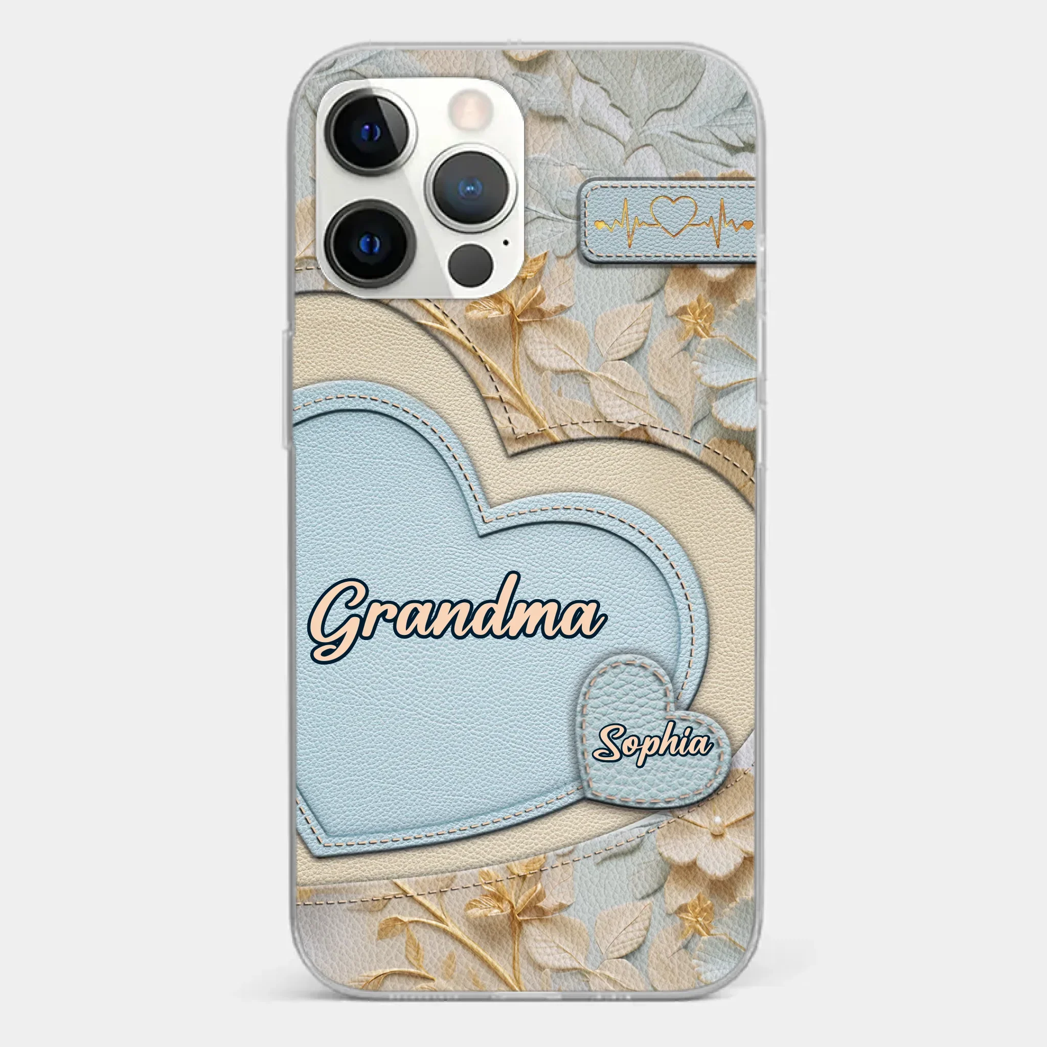 Tied Together By Love - Family Personalized Custom 3D Inflated Effect Printed Clear Phone Case - Mother's Day, Gift For Mom, Grandma - Image 12