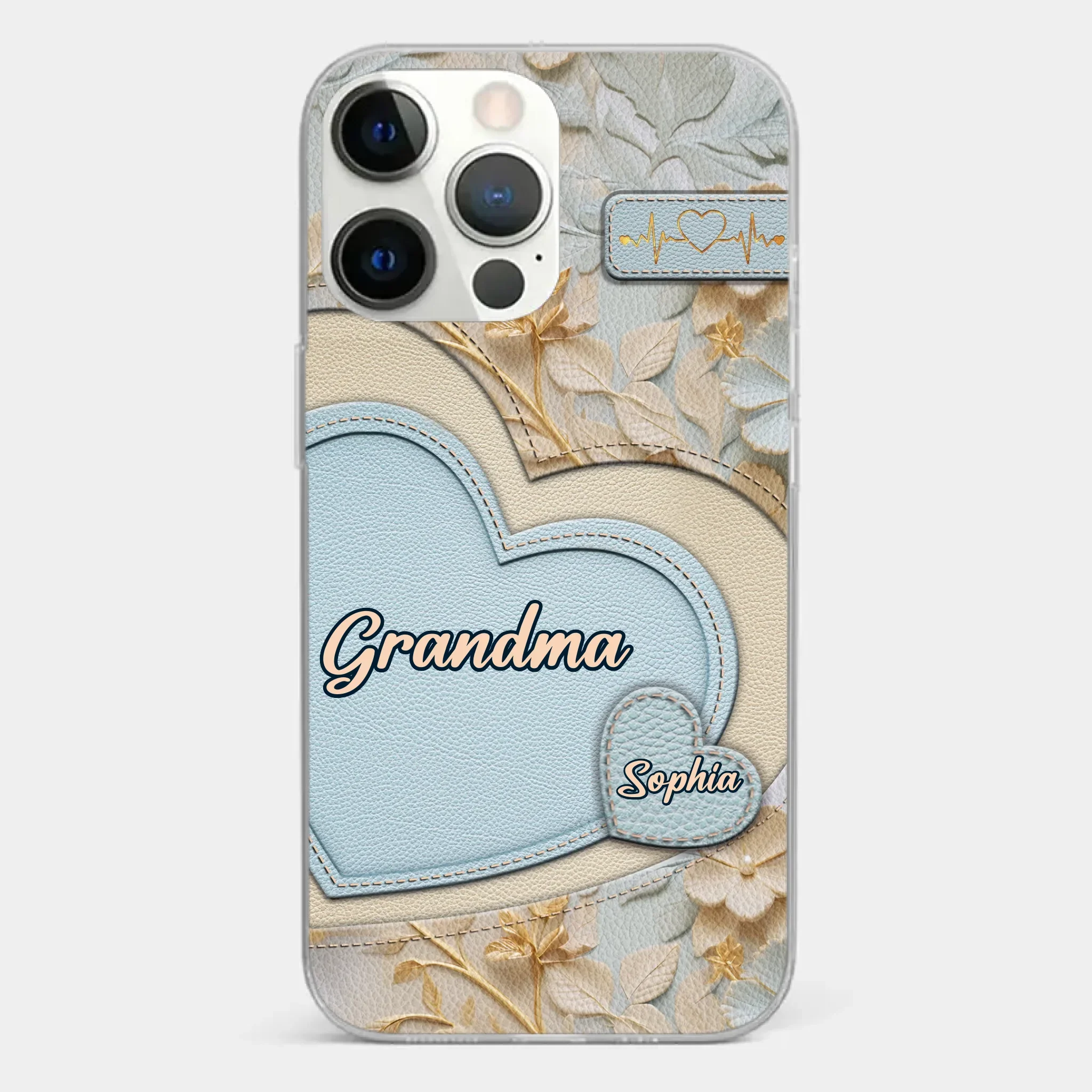 Tied Together By Love - Family Personalized Custom 3D Inflated Effect Printed Clear Phone Case - Mother's Day, Gift For Mom, Grandma - Image 19