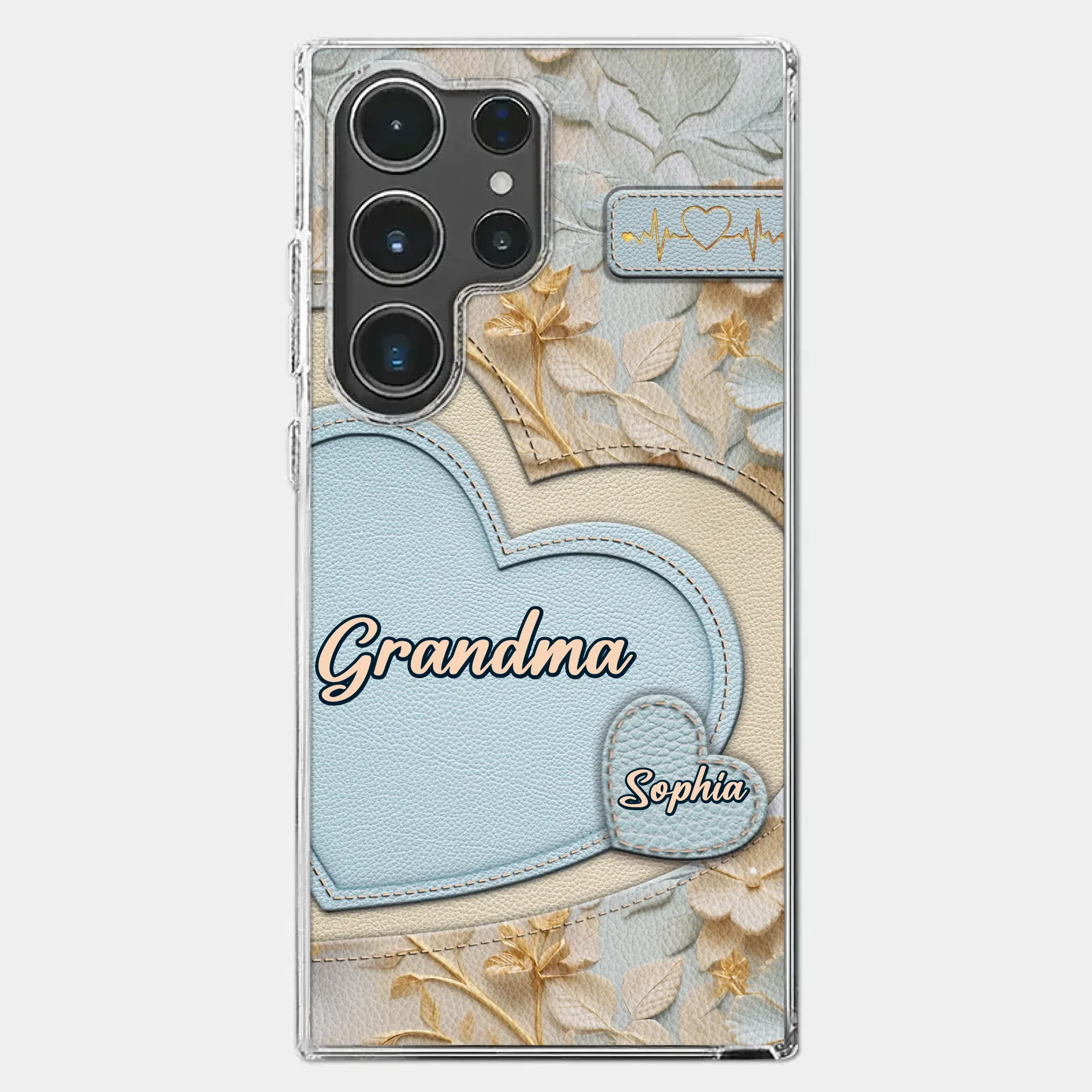 Tied Together By Love - Family Personalized Custom 3D Inflated Effect Printed Clear Phone Case - Mother's Day, Gift For Mom, Grandma - Image 42