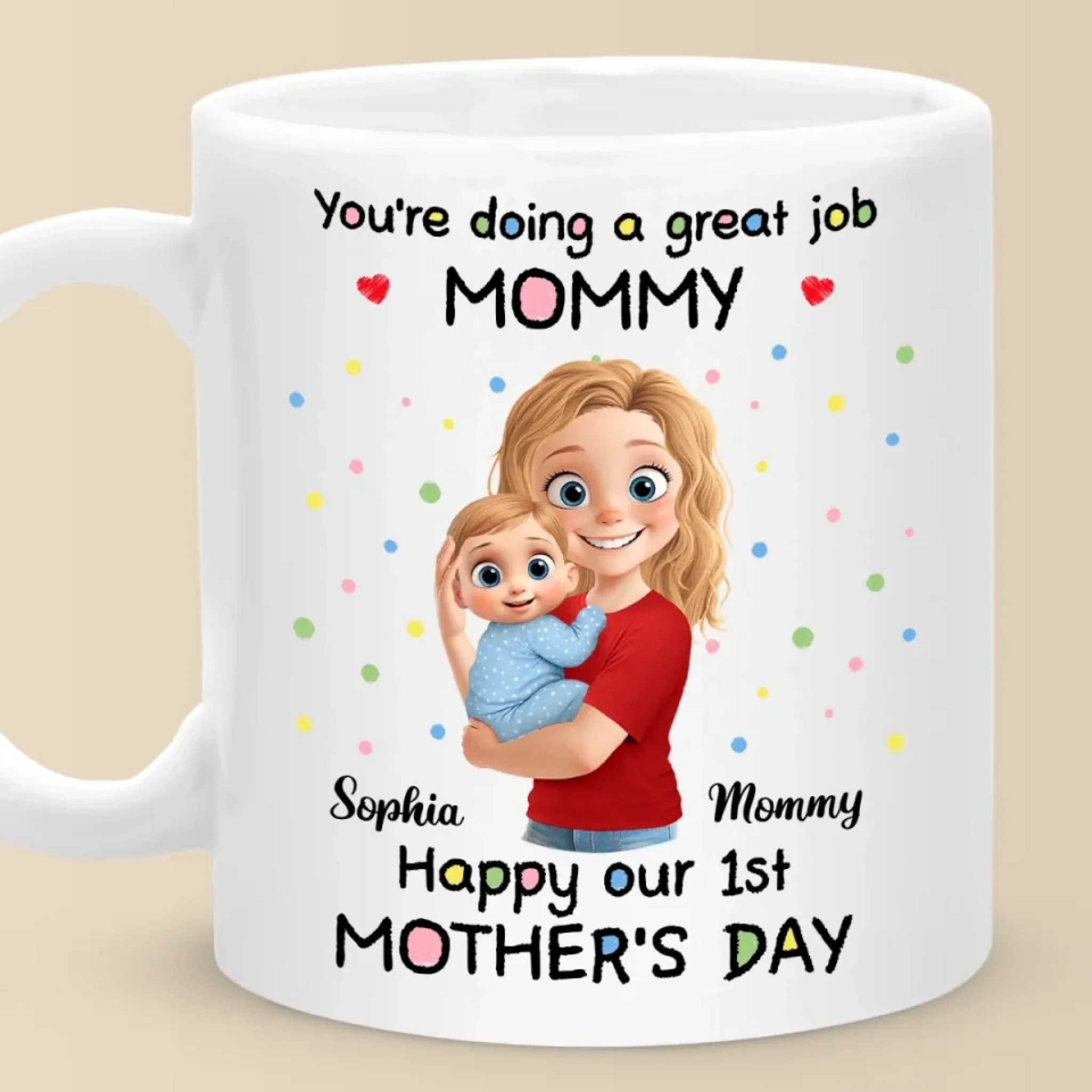 Tiny Arms, Endless Love - Family Personalized Custom Mug - Mother's Day, Baby Shower Gift, Gift For First Mom