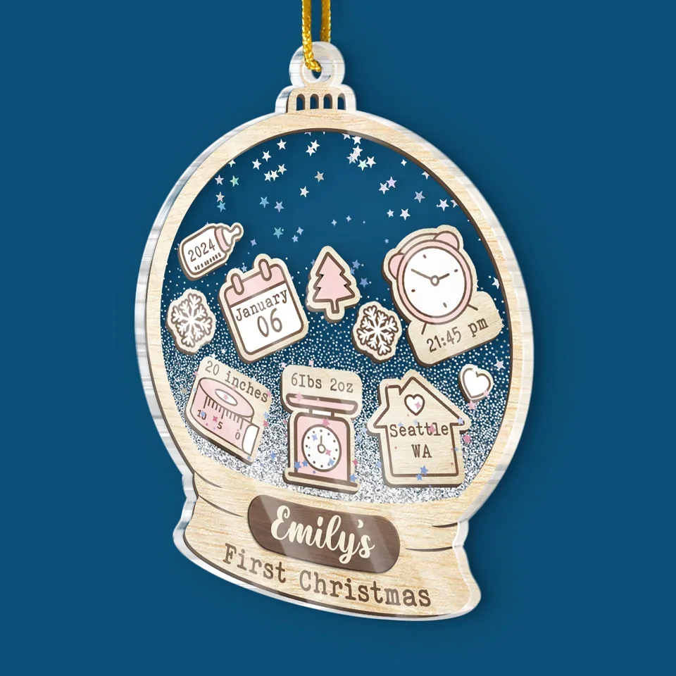 Tiny Toes, Tiny Hands, Big Christmas Plans! - Family Personalized Custom Ornament - Acrylic Custom Shaped - Christmas Gift For Baby Kids, Newborn Baby, First Christmas - Image 3